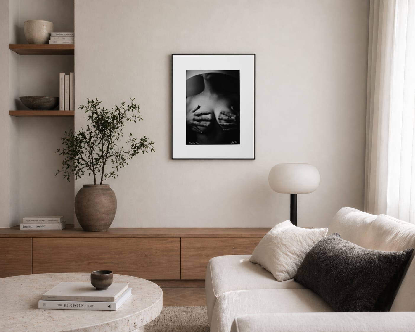 SHELTER — gelatin silver print 40x50 cm framed mockup, fine art photograph wall display
